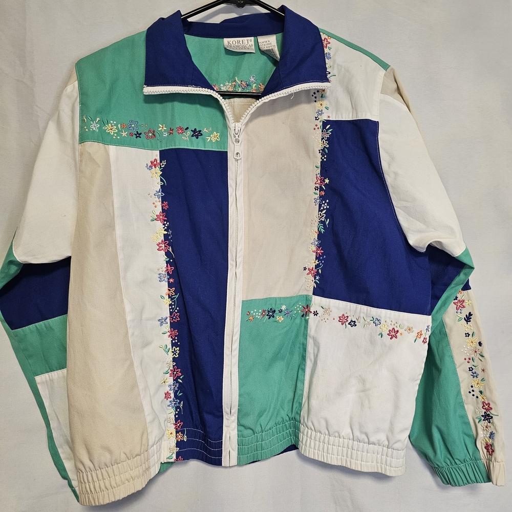 Vintage Koret Francisca Patchwork Jacket With Flo… - image 1